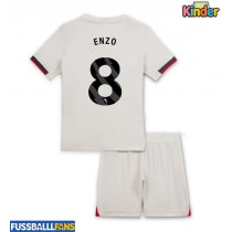 Chelsea Enzo Fernandez #8 Auswärts Trikotsatz Kinder 2025-26 Kurzarm (+ Kurze Hosen)